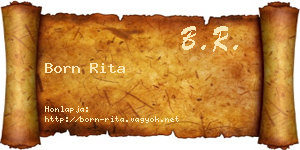 Born Rita névjegykártya